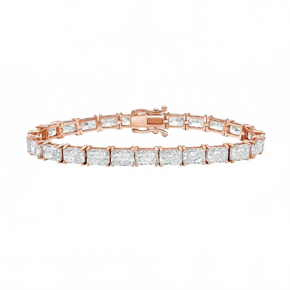 NEW DIANA M JEWELS women's radiant lab-grown diamond bracelet (48.00 ct) - signa